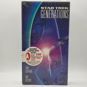 Star Trek Generations VHS Paramount 1995 Sealed William Shatner Patrick Stewart